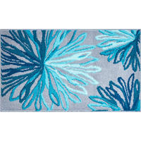 BADTEPPICH Art Grau, Türkis 60/100 cm  - Türkis/Grau, Basics, Kunststoff/Textil (60/100cm) - Grund
