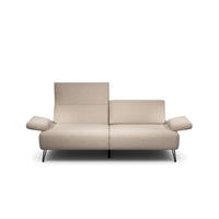2,5-SITZER Chenille Sandfarben  - Sandfarben/Schwarz, Design, Textil/Metall (204-234/85/86-94cm) - SENSOO