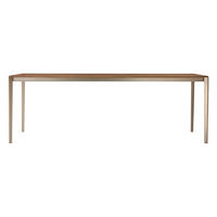 ESSTISCH in Holz, Metall 200/100/75 cm  - Nussbaumfarben/Bronzefarben, Design, Holz/Metall (200/100/75cm) - Team 7