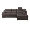 WOHNLANDSCHAFT in Velours Braun  - Chromfarben/Braun, Konventionell, Textil/Metall (264/217cm) - MID.YOU