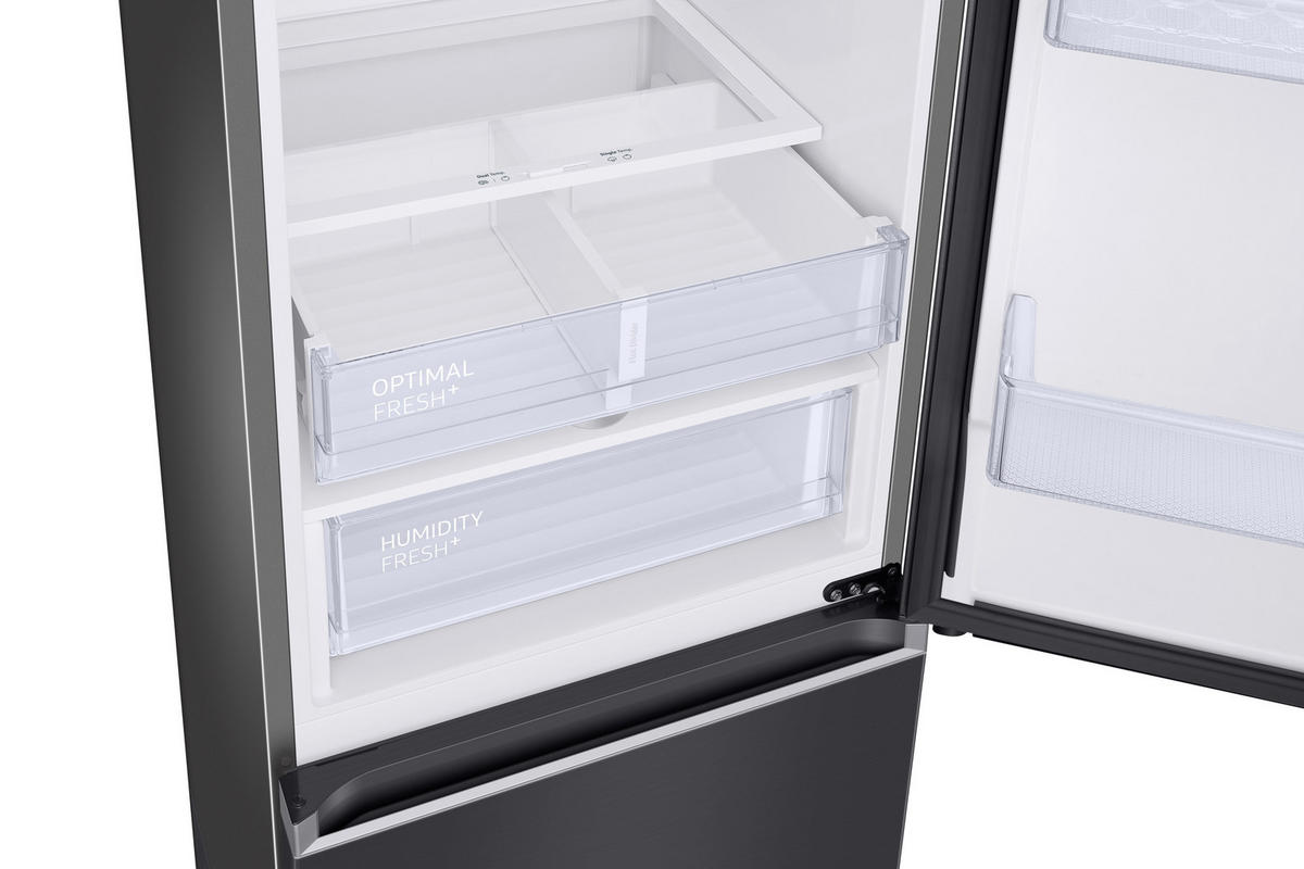 KÜHL-GEFRIER-KOMBINATION 59,5/185,3/65,8 cm RB34C605CB1/EF  - Schwarz, Basics, Glas/Kunststoff (59,5/185,3/65,8cm) - Samsung