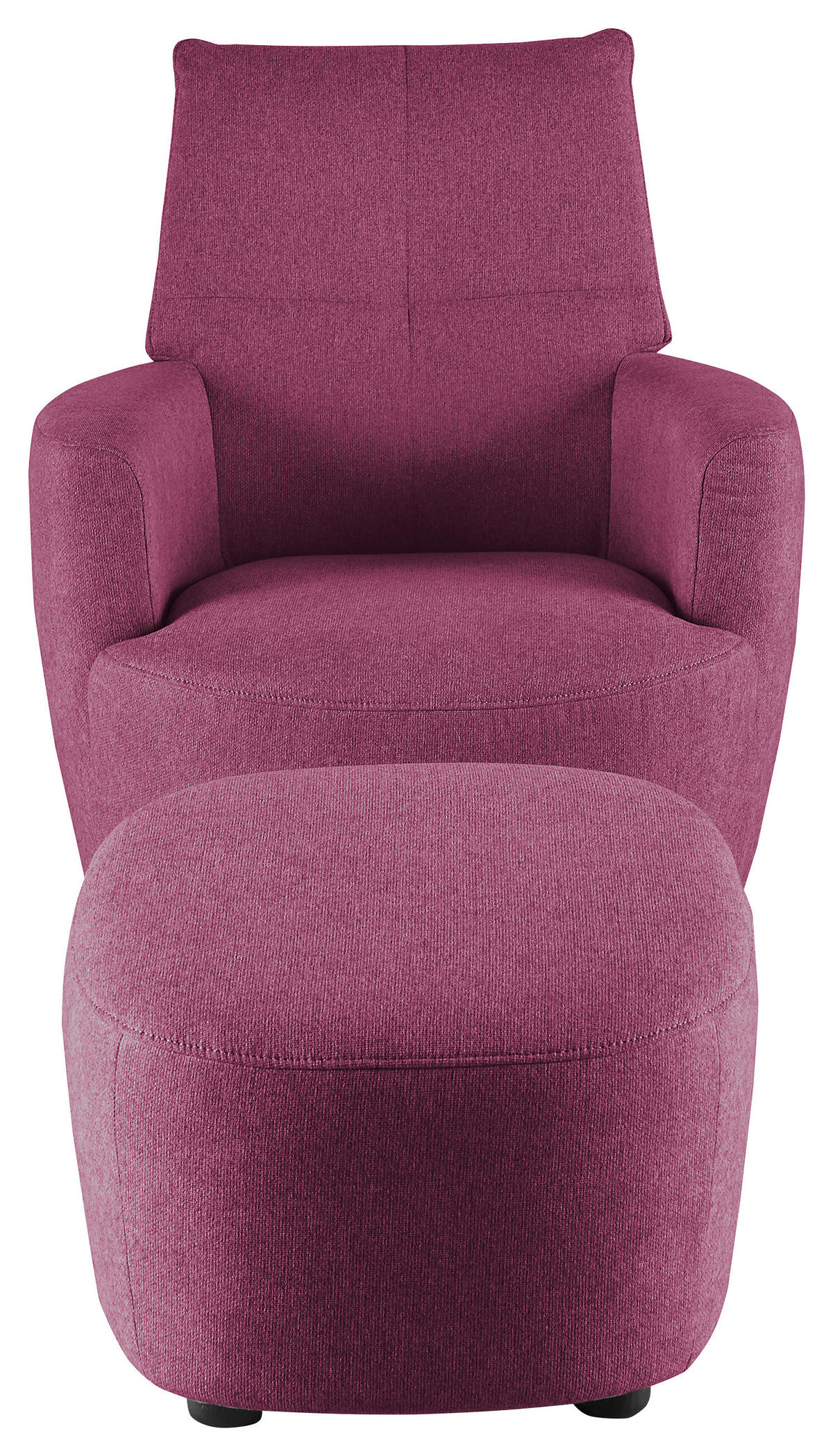 SESSEL Webstoff Violett    - Violett/Schwarz, Design, Textil/Metall (80/96/88cm) - SetOne by Musterring