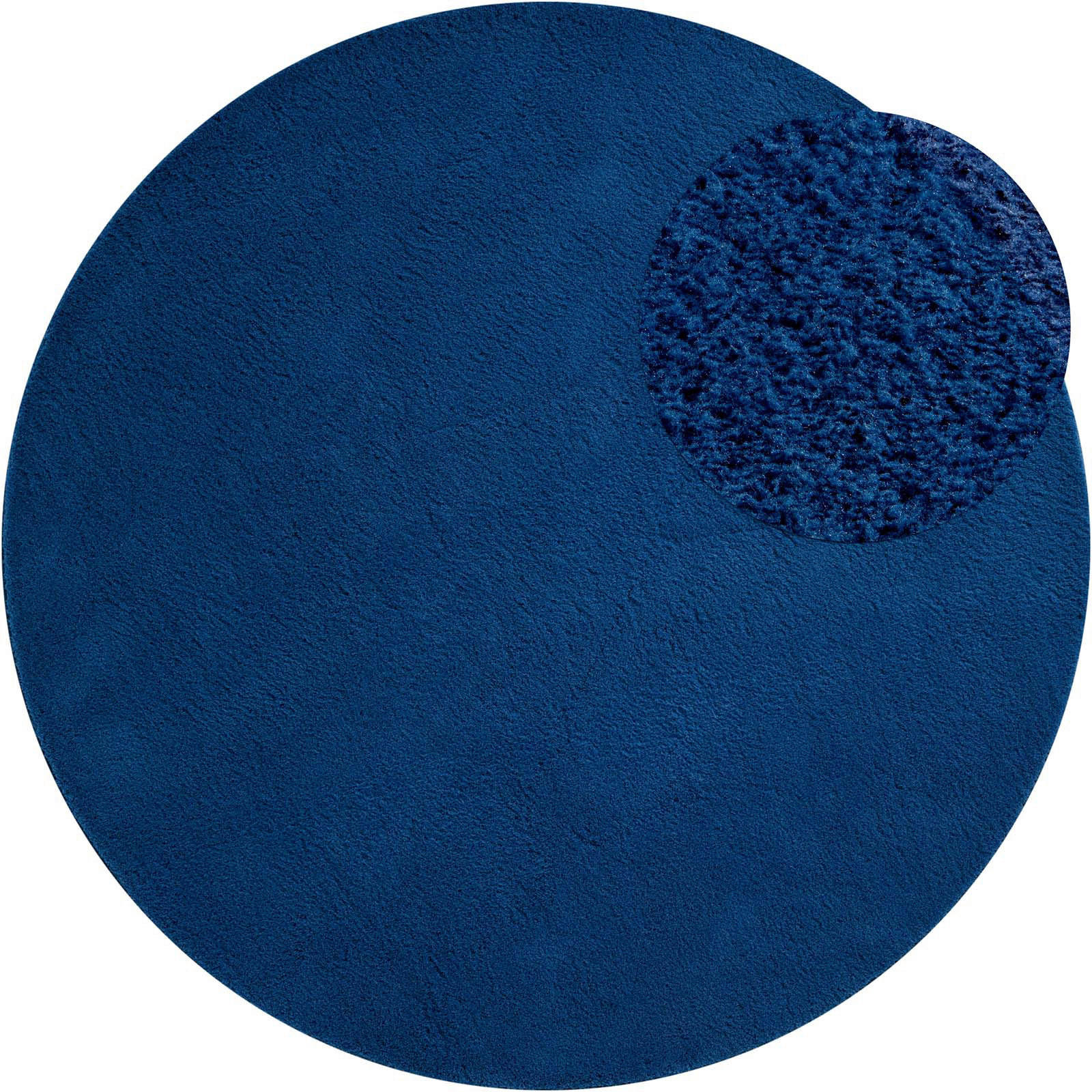 WEBTEPPICH Wohnzimmer 200 cm Fiona Blau rund  - Blau, KONVENTIONELL, Textil (200cm) - Novel