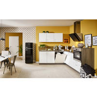 KUCHYŇSKÁ LINKA MOON 180 - bílá/černá, Design, kompozitní dřevo (180cm) - Welnova