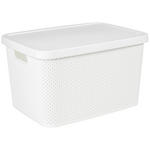 AUFBEWAHRUNGSBOX    38,5/28/22 cm  - Weiß, Basics, Kunststoff (38,5/28/22cm) - Homeware