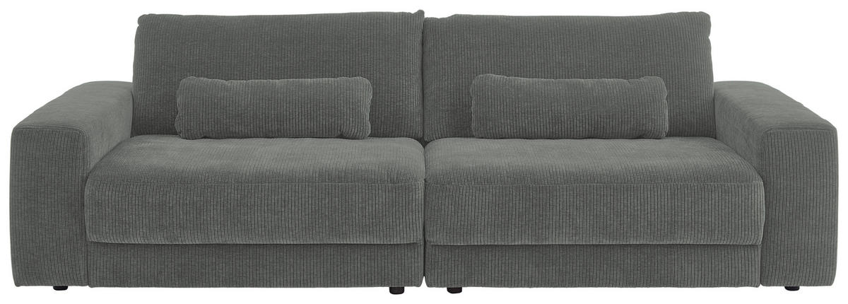 BIGSOFA in Chenille, Jacquard Grau  - Schwarz/Grau, Design, Kunststoff/Textil (270/83/125cm) - Niels Andersson