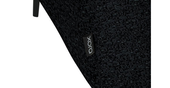 ECKSOFA in Chenille Anthrazit 280/205 cm - Anthrazit/Schwarz, Design, Textil/Metall (280/205cm) - Xora