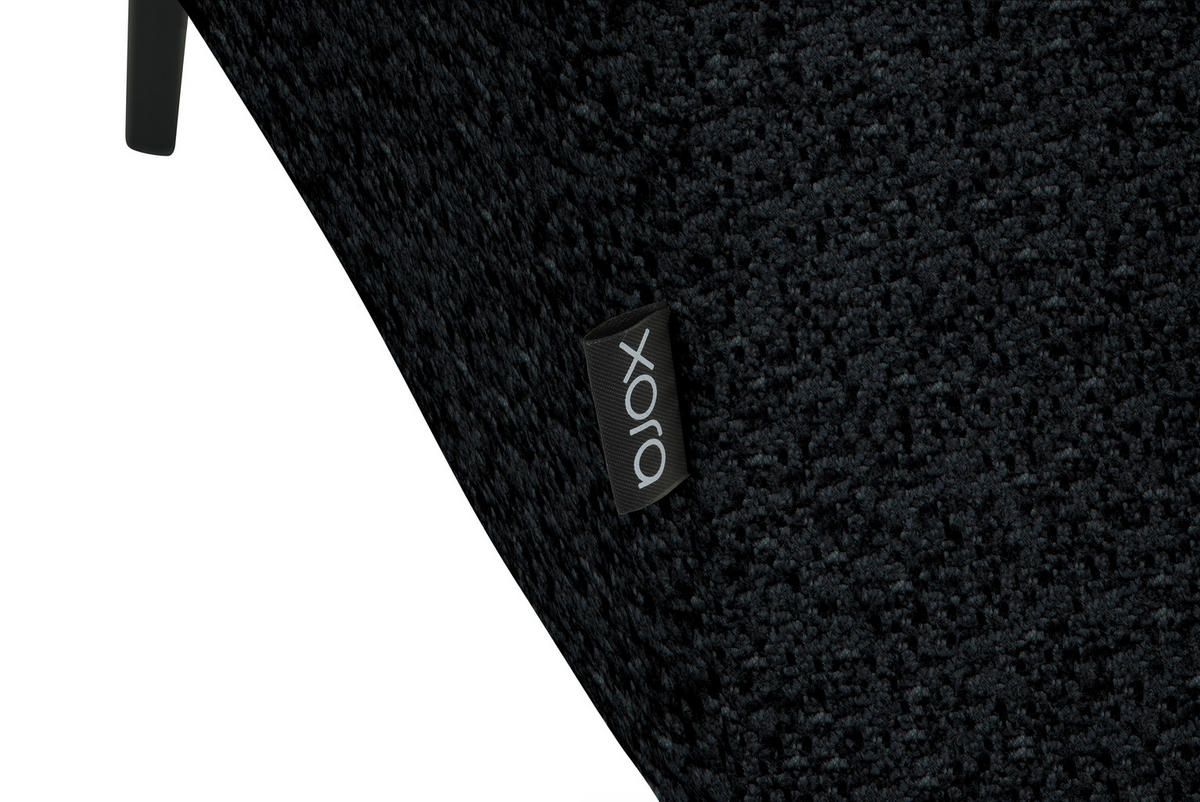 ECKSOFA in Chenille Anthrazit  280/205 cm  - Anthrazit/Schwarz, Design, Textil/Metall (280/205cm) - Xora