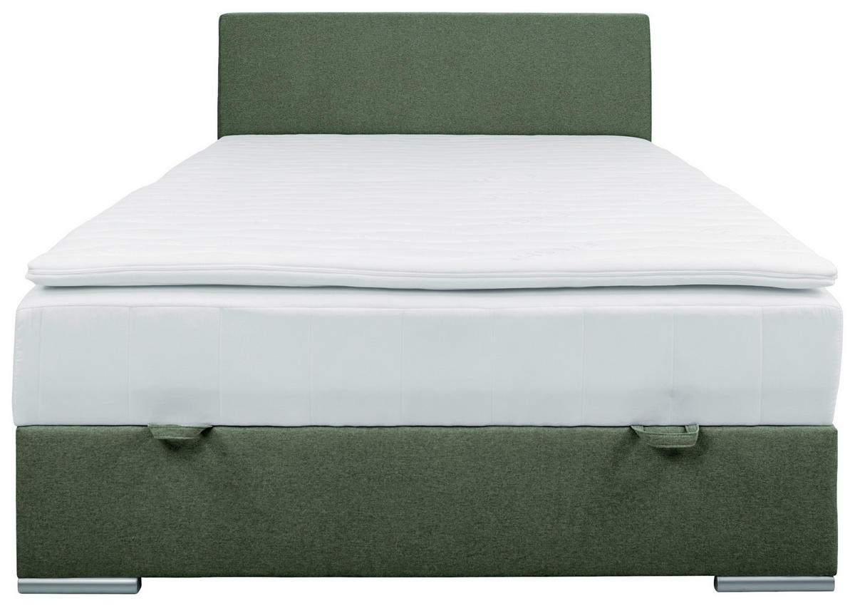 BOX KREVET BEZ OPRUGA 90/200 cm     zelena  - boja hroma/zelena, Konvencionalno, tekstil/plastika (90/200cm) - Carryhome