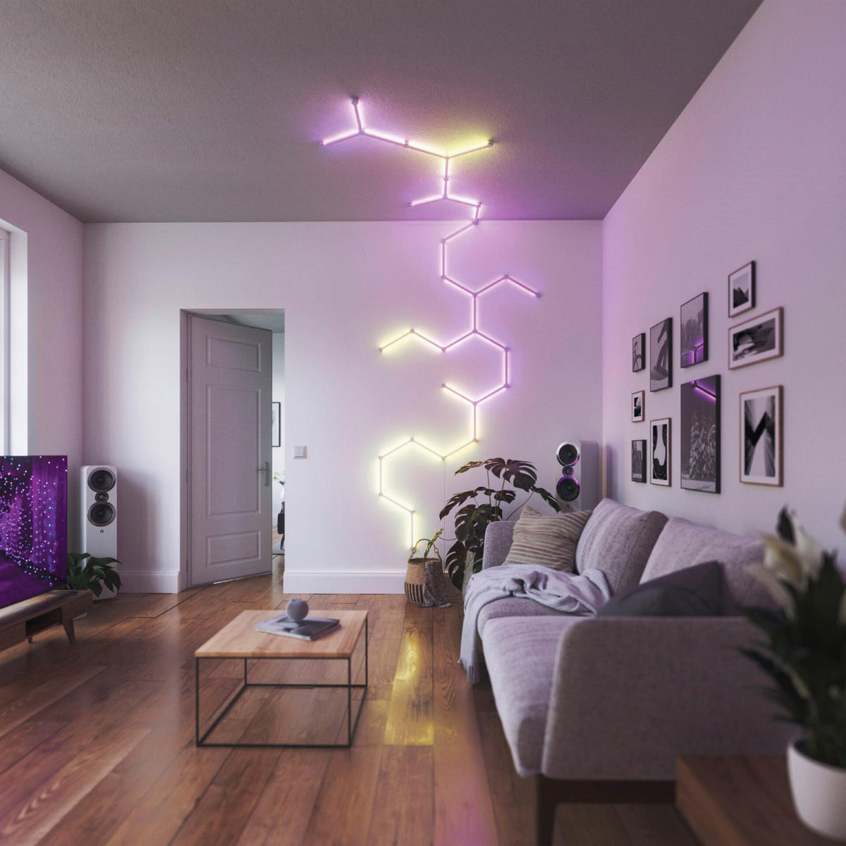 Nanoleaf Lines Verbinder 3er - Weiß, Basics, Kunststoff (24cm) - NANOLEAF