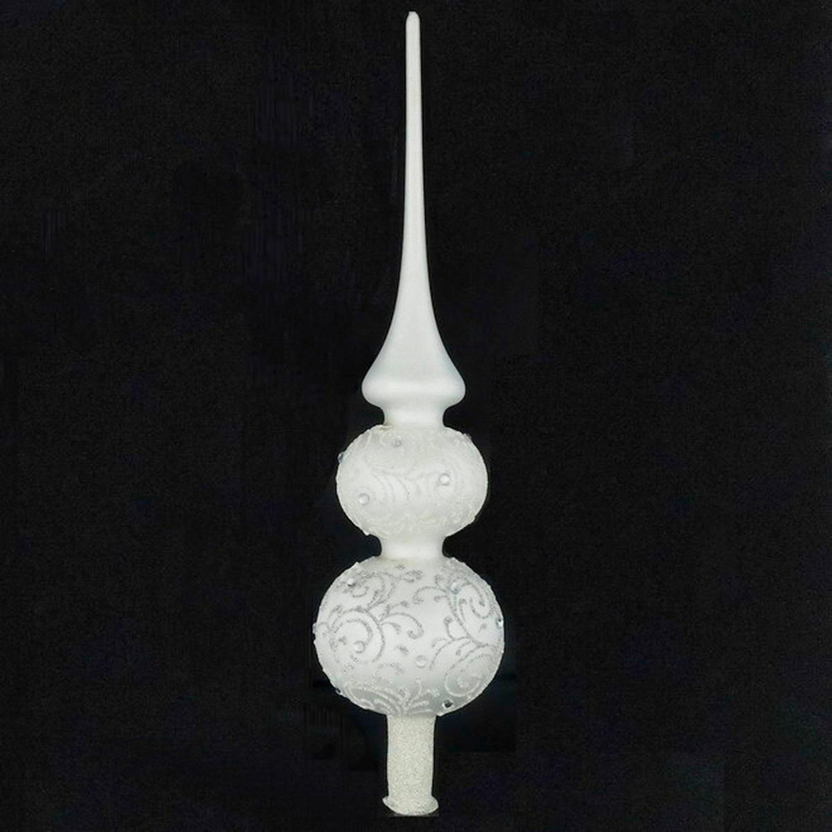 CHRISTBAUMSPITZE  - Weiß, LIFESTYLE, Glas (33cm) - X-Mas