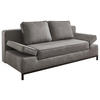 SCHLAFSOFA Mikrofaser Hellgrau  - Hellgrau/Schwarz, KONVENTIONELL, Kunststoff/Textil (202/90/97cm) - Carryhome