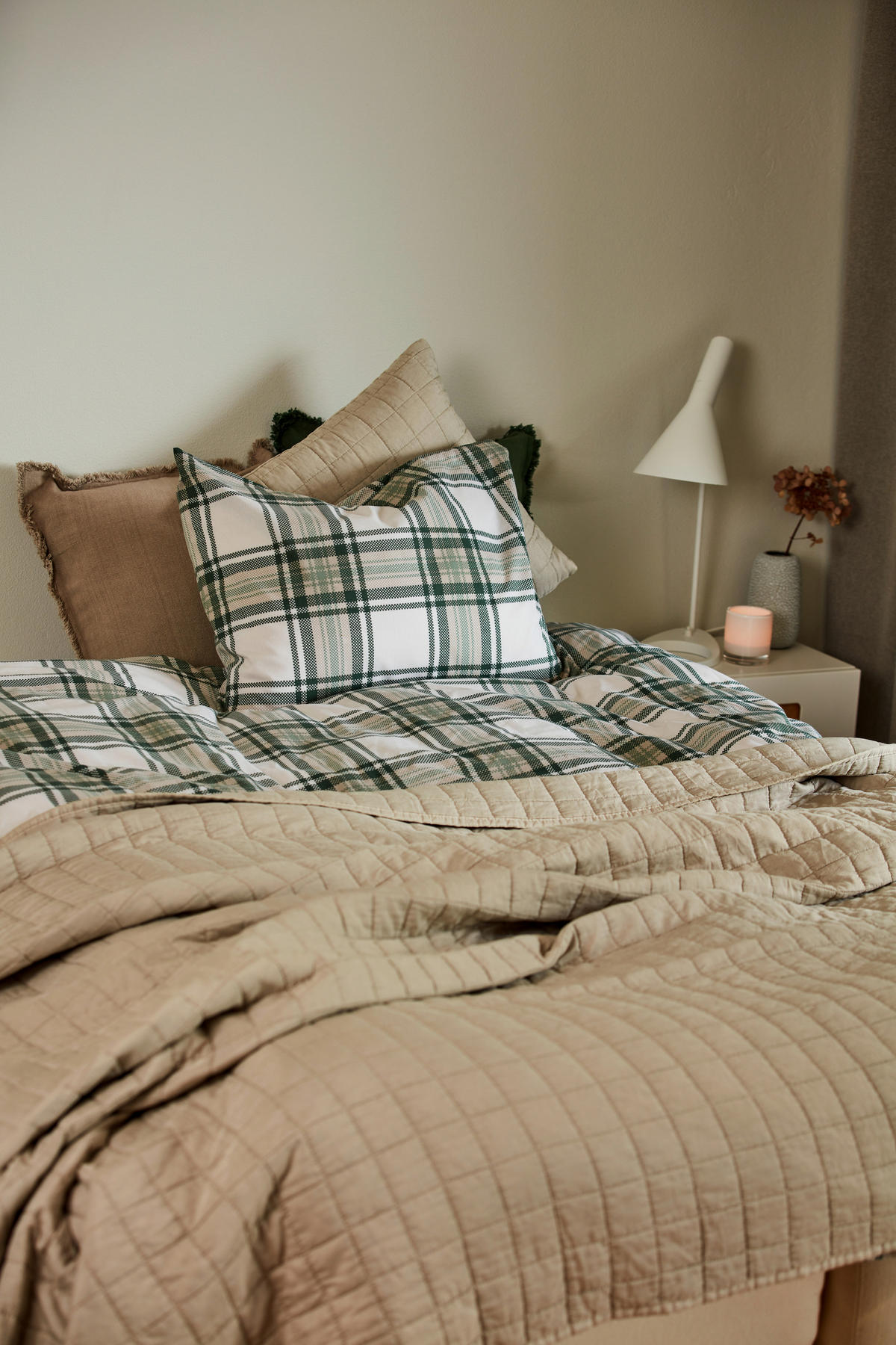 PÅSLAKANSET vävt tyg 150/210 cm  - grön, Basics, textil (150/210cm)