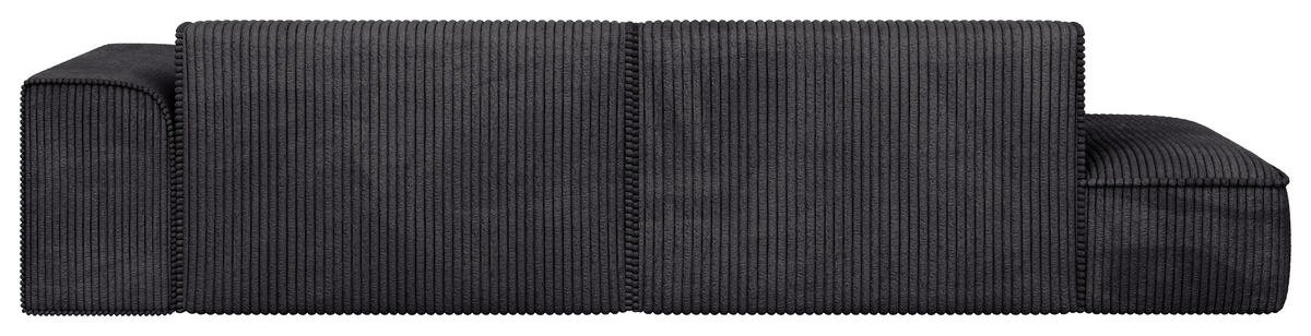 ECKSOFA BILLUND Anthrazit Cord Nierenkissen  - Anthrazit/Schwarz, KONVENTIONELL, Kunststoff/Textil (294/165cm) - Livetastic