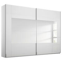 SCHWEBETÜRENSCHRANK 271/223/68 cm 2-türig Weiß  - Chromfarben/Weiß, Design, Glas/Holzwerkstoff (271/223/68cm) - Xora