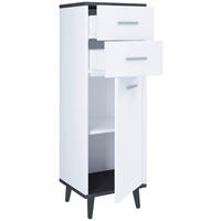 Dulap Mediu 32/97/28 cm  - alb/antracit, Modern, plastic/material pe bază de lemn (32/97/28cm) - MID.YOU