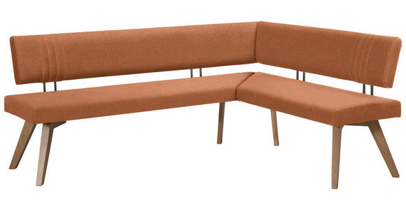 ECKBANK 190/170 cm in Cognac, Wildeiche - Wildeiche/Eichefarben, Design, Holz/Textil (190/170cm) - Venda