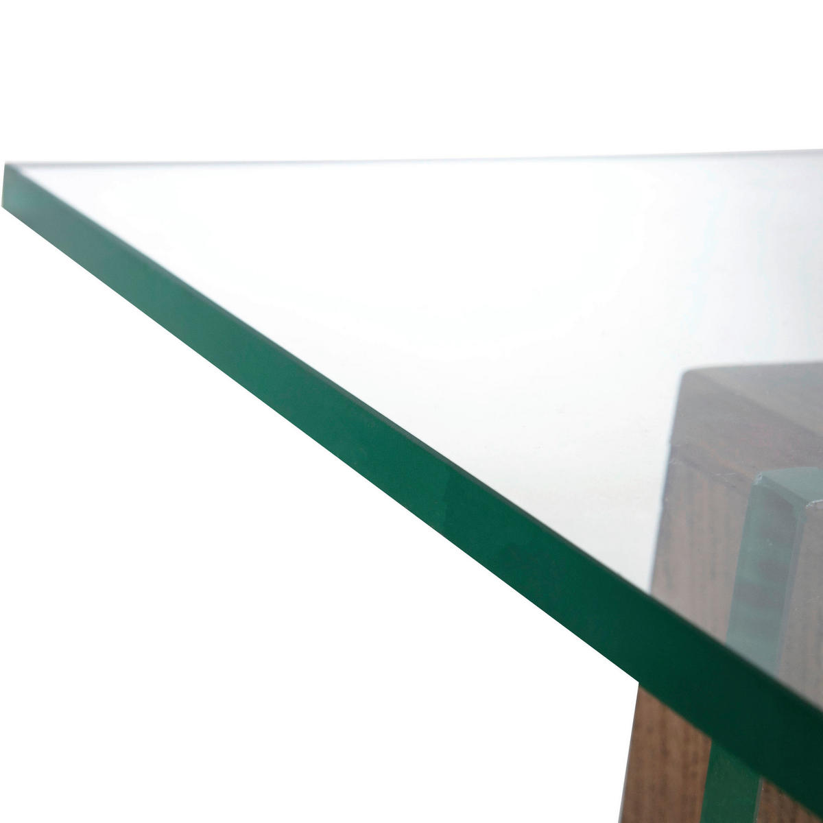 BEISTELLTISCH in Holz, Glas 40/40/50 cm  - Eichefarben, Design, Glas/Holz (40/40/50cm)