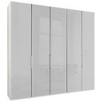 FALTTÜRENSCHRANK 250/216/58 cm 3-türig Weiß  - Chromfarben/Weiß, KONVENTIONELL, Glas/Holzwerkstoff (250/216/58cm) - Dieter Knoll