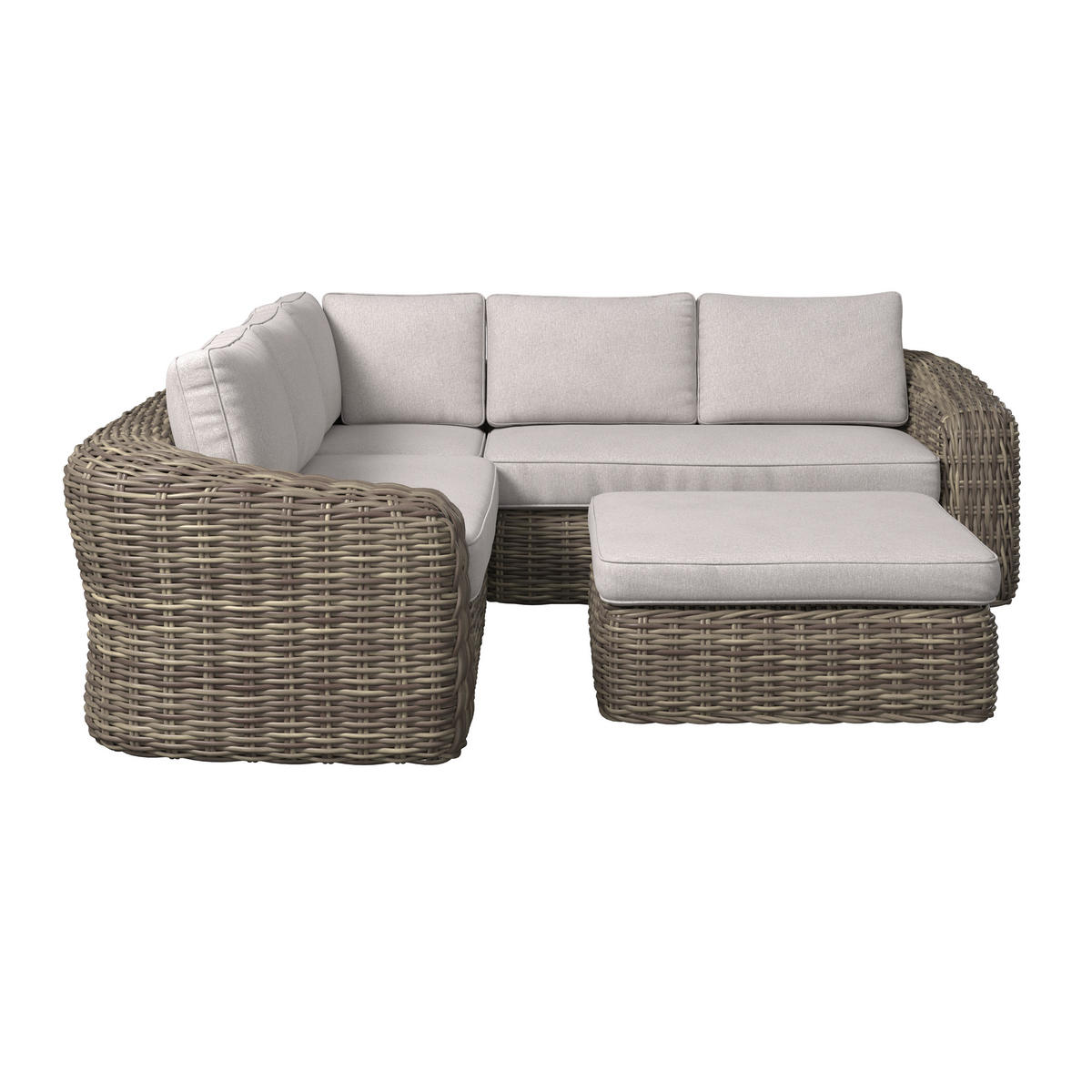 LOUNGEGARNITUR   266/73/266 cm Akazie Aluminium  - Naturfarben, Natur, Holz/Kunststoff (266/73/266cm) - Ambia Garden