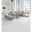 ECKSOFA in Flachgewebe Hellgrau  242/313 cm  - Hellgrau/Schwarz, Design, Textil/Metall (242/313cm) - Xora