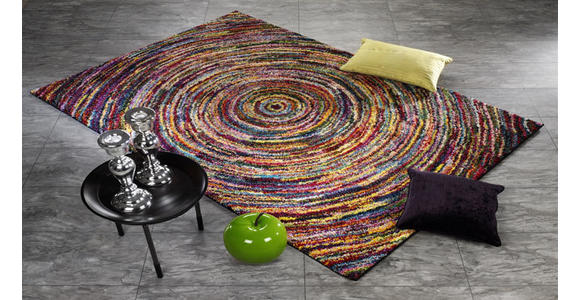WEBTEPPICH 65/130 cm Sixteen Round  - Multicolor, Trend, Textil (65/130cm) - Novel