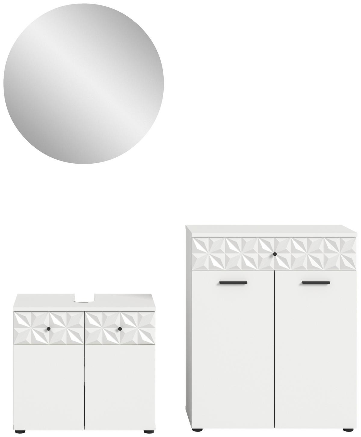 KOPALNICA  bela  - črna/bela, Moderno, kovina/umetna masa (130cm) - MID.YOU