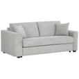 SCHLAFSOFA Webstoff Hellgrau  - Hellgrau/Schwarz, Design, Kunststoff/Textil (205/83/100cm) - Xora
