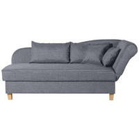 RÉCAMIERE Blau Flachgewebe  - Blau/Buchefarben, Design, Holz/Textil (190/88/82cm) - Max Winzer