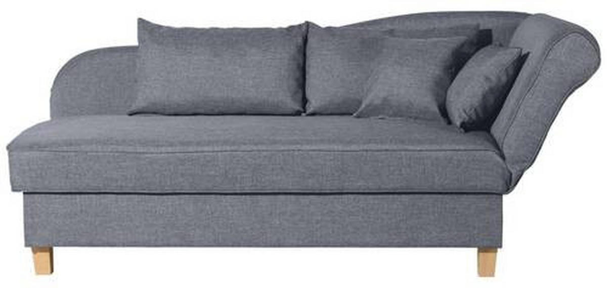 RÉCAMIERE Blau Flachgewebe  - Blau/Buchefarben, Design, Holz/Textil (190/88/82cm) - Max Winzer