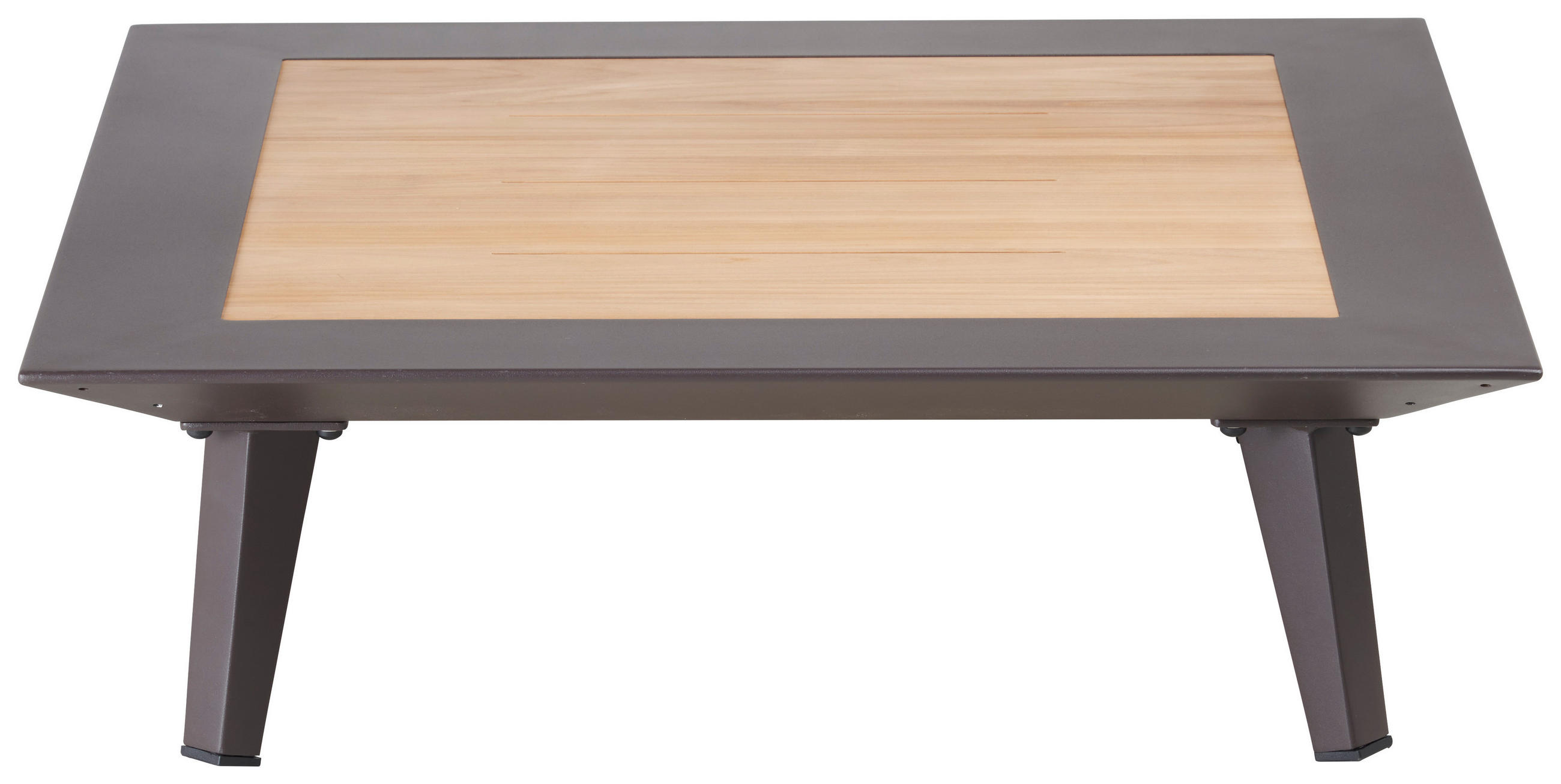 LOUNGETISCH  - Dunkelbraun/Naturfarben, LIFESTYLE, Holz/Metall (80/80/25cm) - Amatio