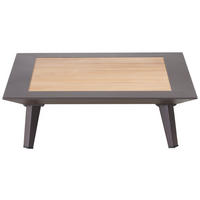 LOUNGETISCH  - Dunkelbraun/Naturfarben, LIFESTYLE, Holz/Metall (80/80/25cm) - Amatio