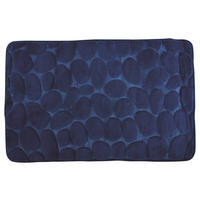 BADTEPPICH Dunkelblau 50/80 cm  - Dunkelblau, KONVENTIONELL, Textil (50/80cm) - Spirella