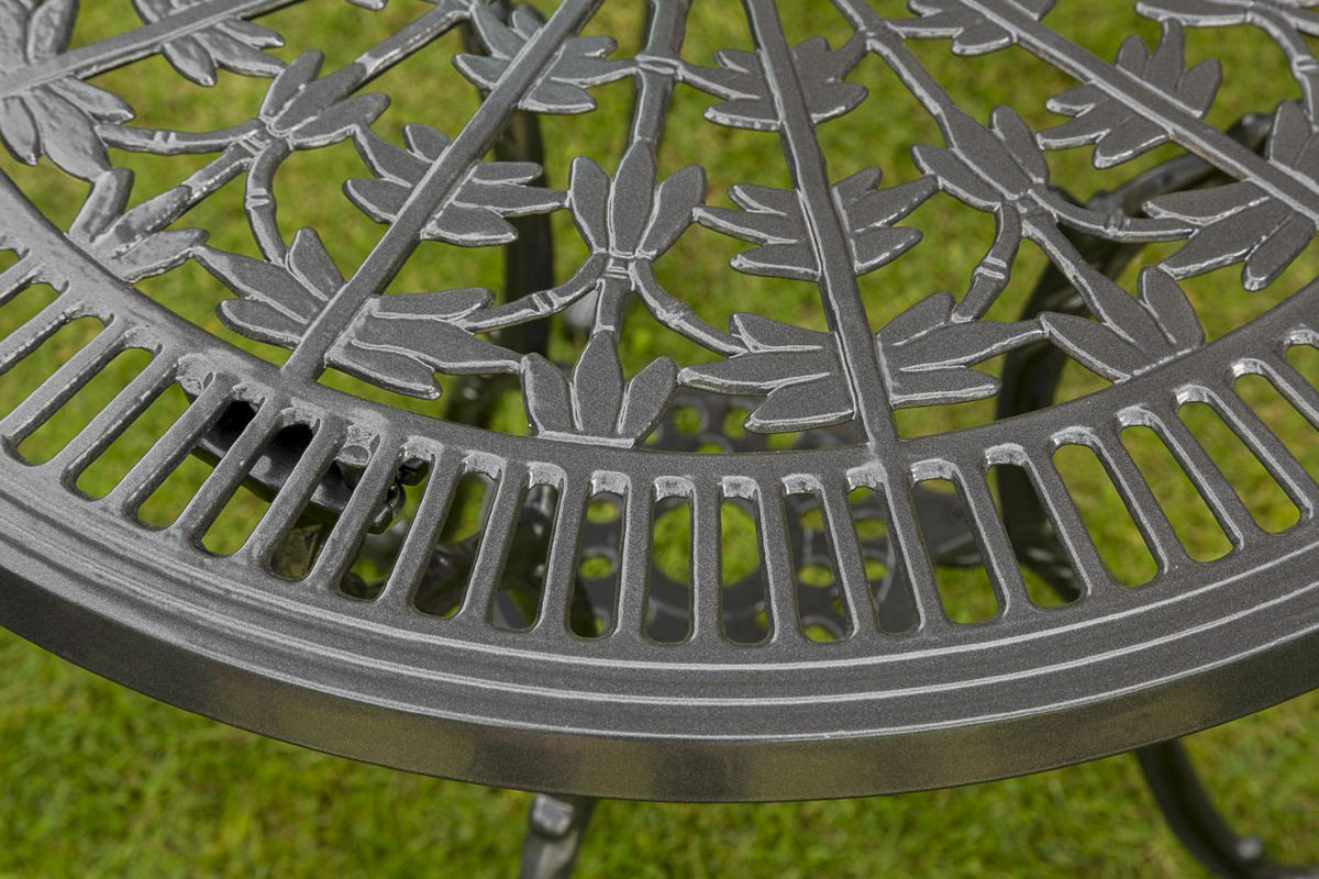 GARTENTISCH Metall rund  - Graphitfarben, ROMANTIK / LANDHAUS, Metall (70/70/68cm) - Gardenson