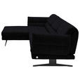 ECKSOFA  in Flachgewebe Schwarz  176-217/279-327 cm  - Schwarz, Design, Textil/Metall (176-217/279-327cm) - Dieter Knoll