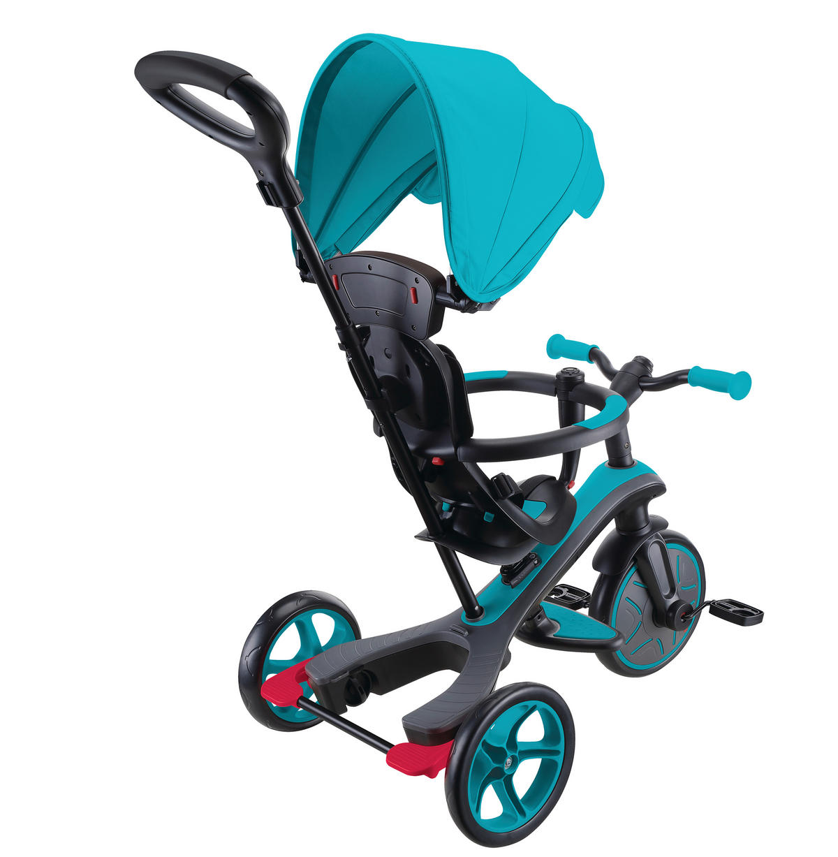 DREIRAD EXPLORER TRIKE 4in1  - Türkis, Basics, Kunststoff (95/47/97.5cm) - GLOBBER
