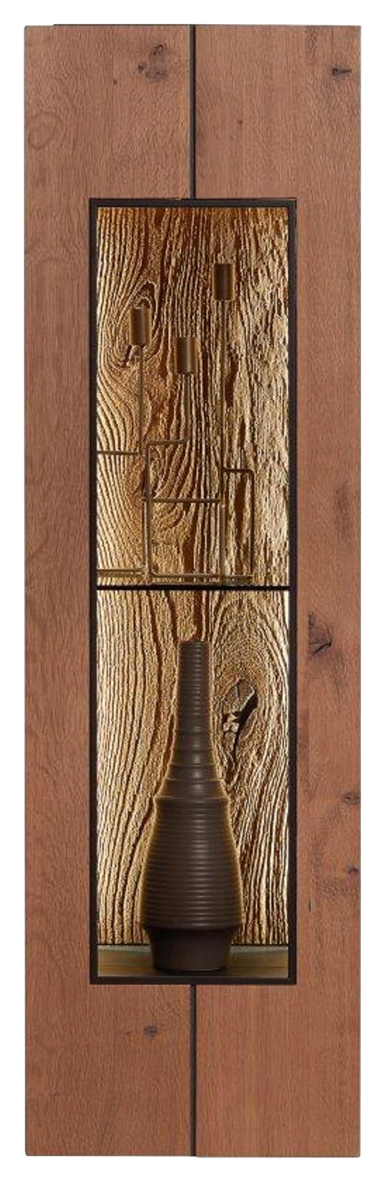 HÄNGEELEMENT in Anthrazit, Eichefarben   - Eichefarben/Anthrazit, KONVENTIONELL, Glas/Holz (36/121/36cm) - Schöner Wohnen