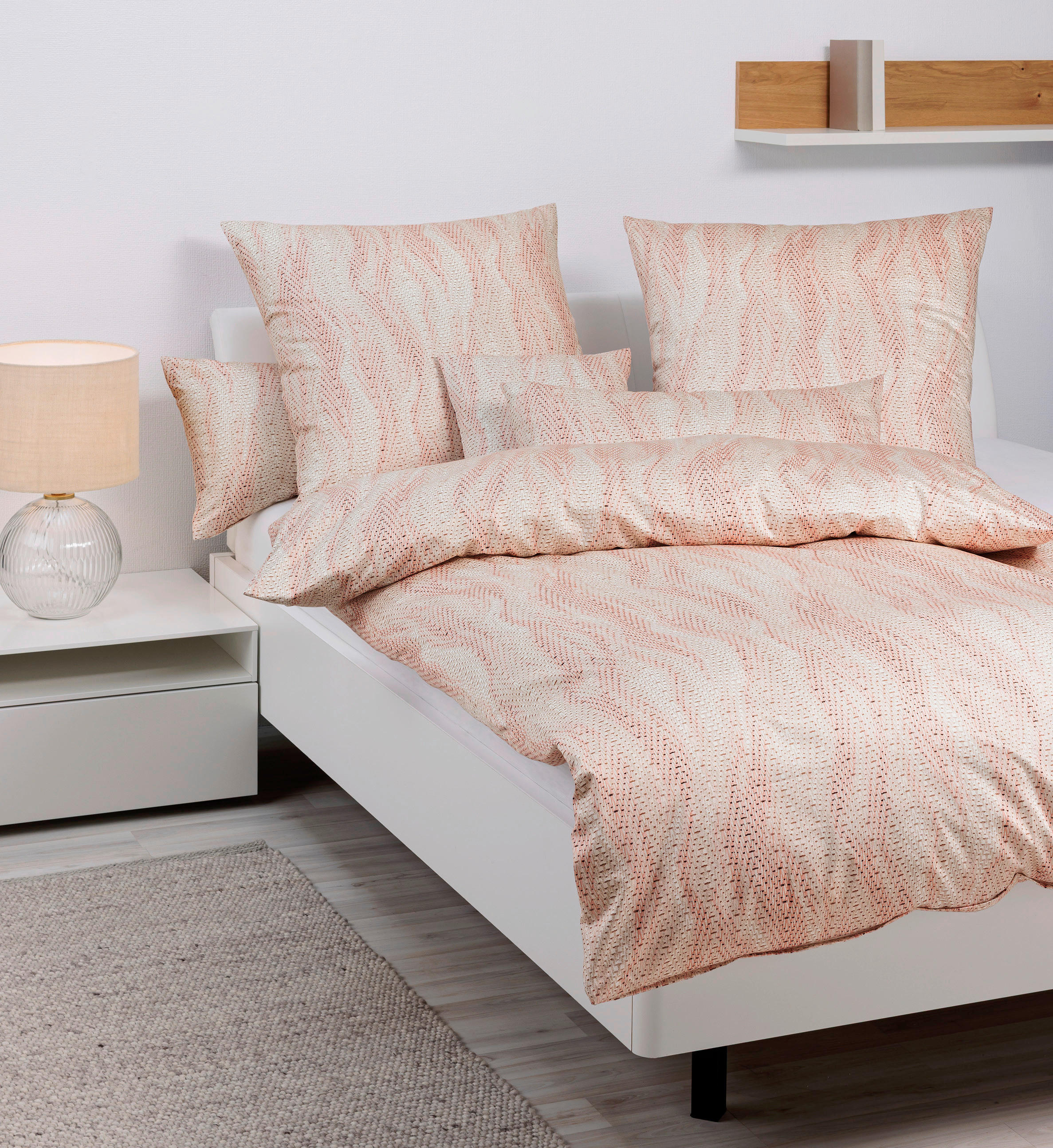 BETTWÄSCHE Satin 155/200 cm  - Rotbraun, Design, Textil (155/200cm) - Janine