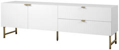 LOWBOARD Weiß  - Goldfarben/Weiß, Design, Holzwerkstoff/Kunststoff (179/61/41cm) - MID.YOU
