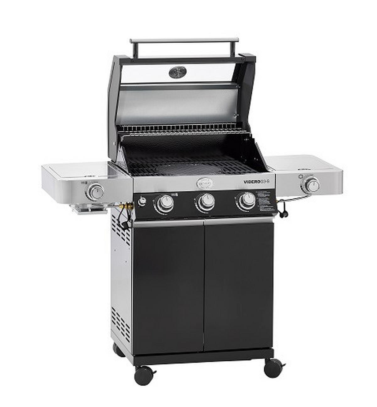 GASGRILL + GRATIS ABDECKHAUBE  Schwarz  - Schwarz, Basics, Metall (127/117,5/57cm) - Rösle