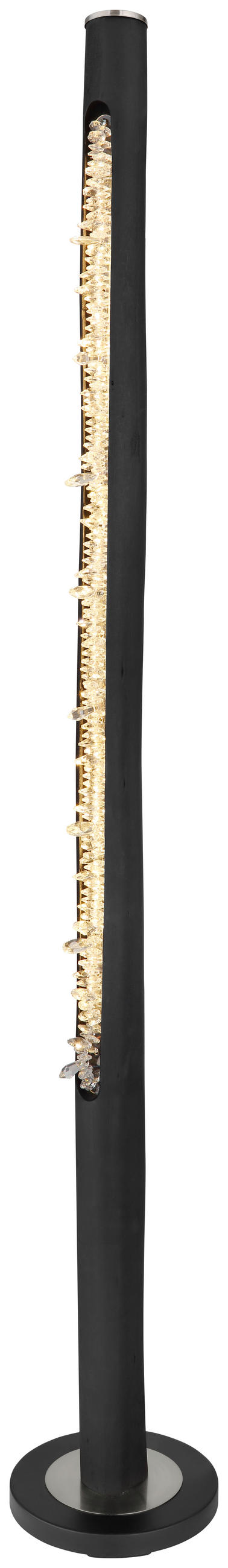 LED SVJETILJKA PODNA Felicitas  - boje nikla/prozirno, Design, drvo/metal (23/151cm) - Globo