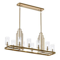 LUSTER, 113.7/55.8/32.5 cm  - mosadzná, Konventionell, kov/sklo (113.7/55.8/32.5cm) - Elstead Lighting