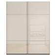 SCHWEBETÜRENSCHRANK  in Schwarz, Champagner  - Champagner/Alufarben, KONVENTIONELL, Glas/Holzwerkstoff (201/223/67cm) - Novel
