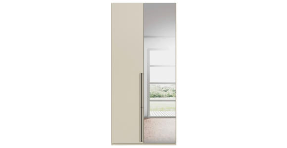 DREHTÜRENSCHRANK 101/235/61 cm,  in Champagner, 2-türig  - Chromfarben/Champagner, Basics, Glas/Holzwerkstoff (101/235/61cm) - Novel