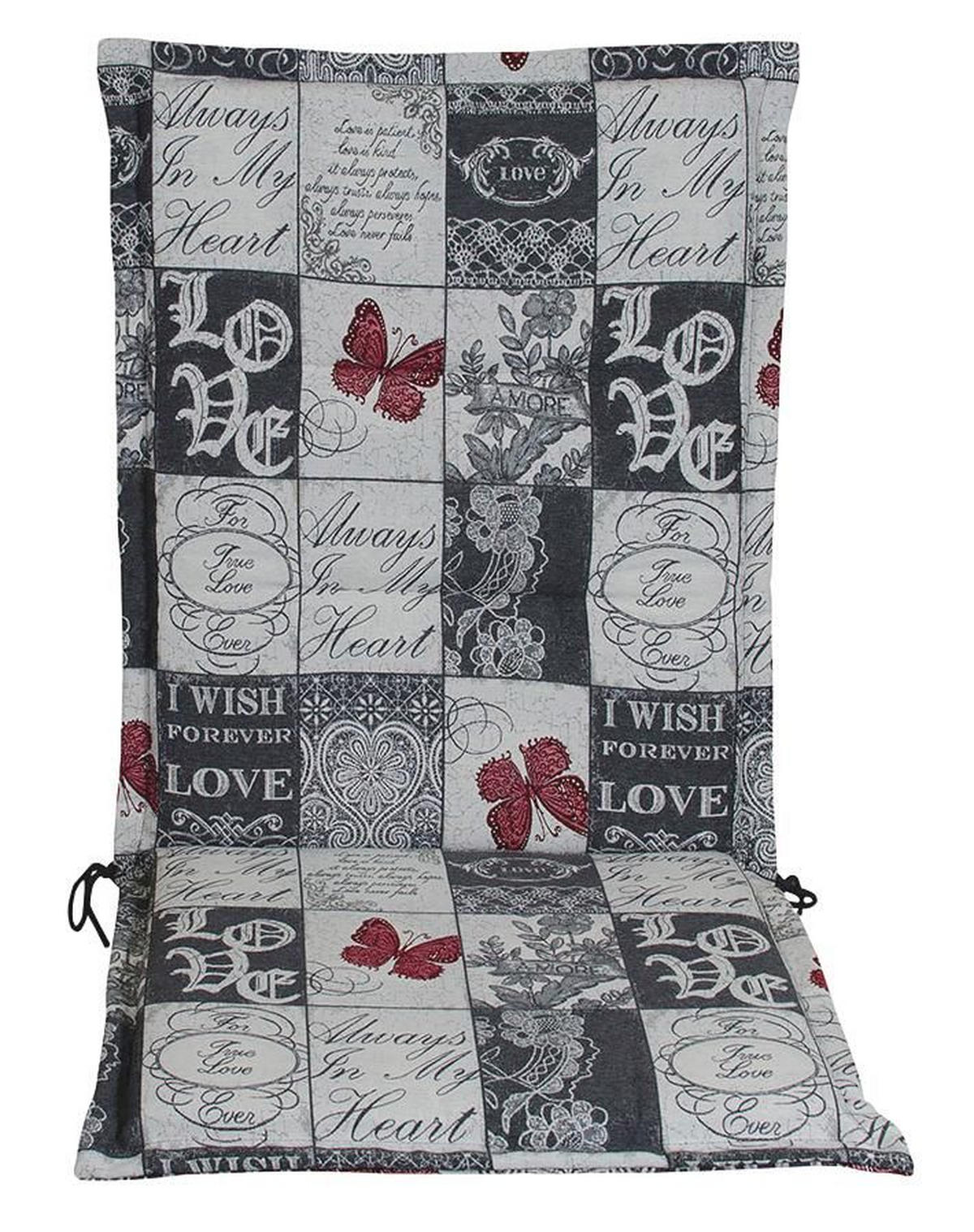 SESSELAUFLAGE in  - Weiß/Grau, Design, Textil (48/4/109cm)