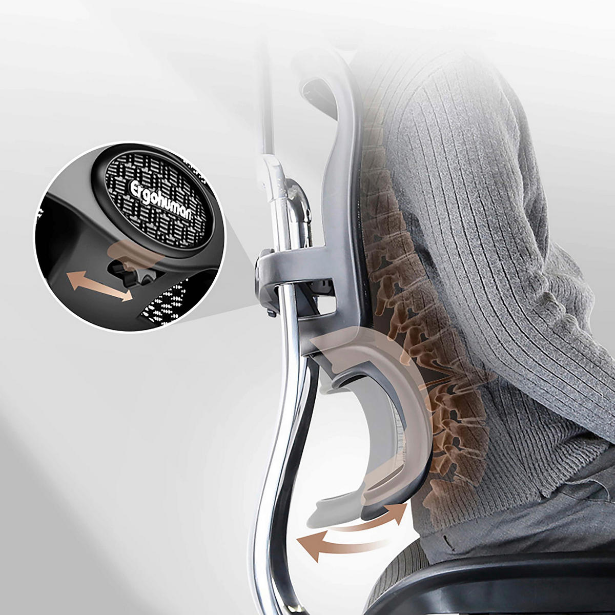 DREHSTUHL Schwarz  - Silberfarben/Schwarz, MODERN, Leder/Kunststoff (65/114-132/60cm) - MID.YOU