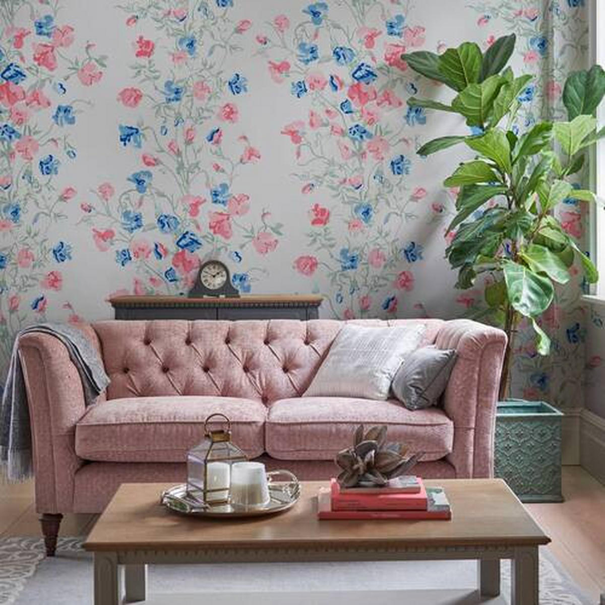 VLIESTAPETE  - Blau/Pink, Basics, Papier/Kunststoff (52/1005cm) - Xora