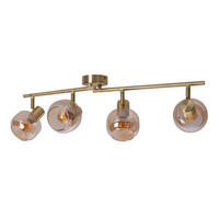 DECKENLEUCHTE    80/80/20 cm  - Messingfarben, Design, Glas/Metall (80/80/20cm) - Näve