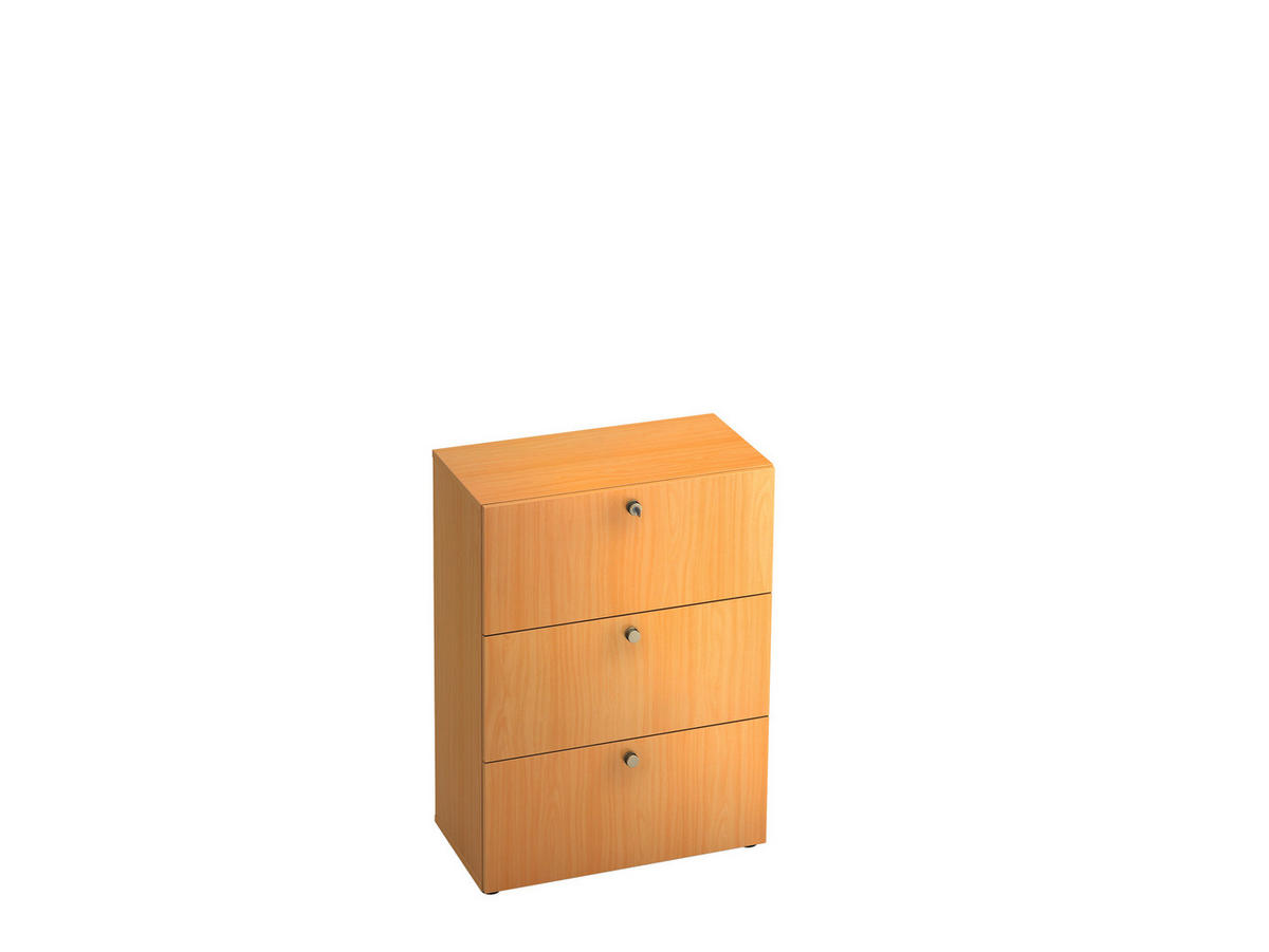 HÄNGEREGISTERELEMENT - Buchefarben/Alufarben, KONVENTIONELL, Holzwerkstoff/Kunststoff (80/110/42cm) - Venda
