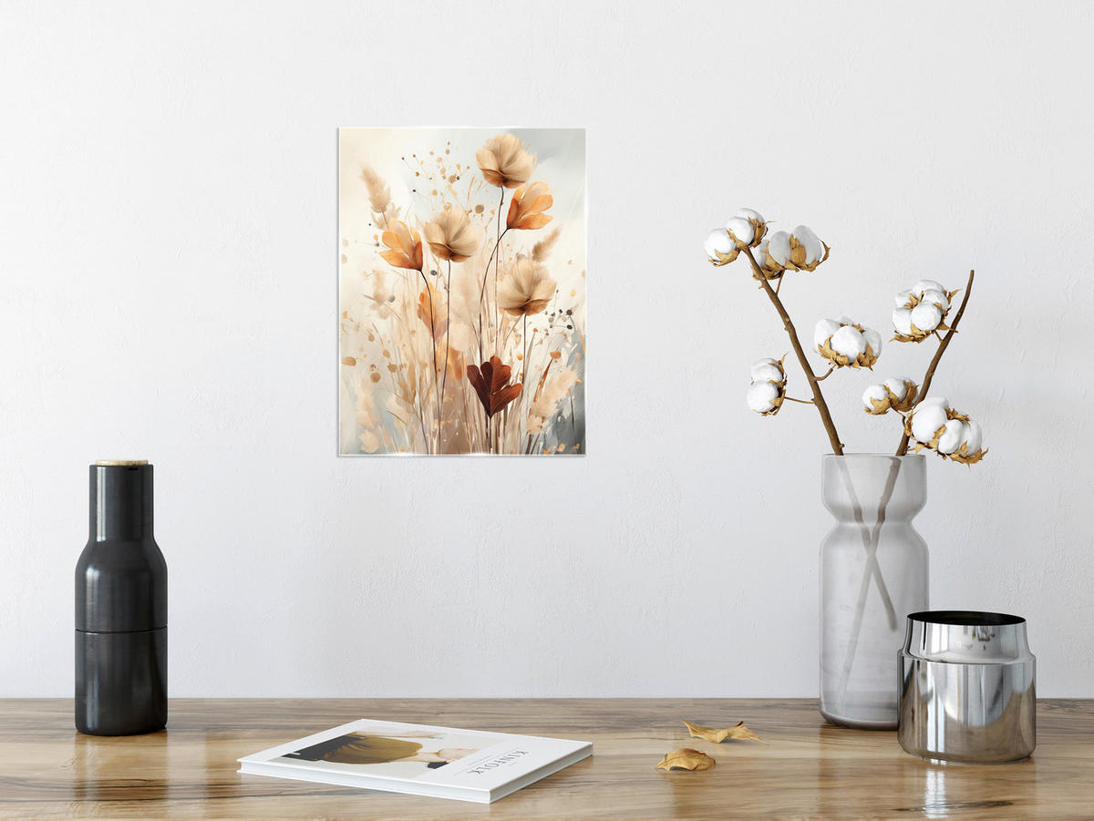 GLASBILD Blumen  - Multicolor, Basics, Glas (30/40/1,40cm) - Euroart